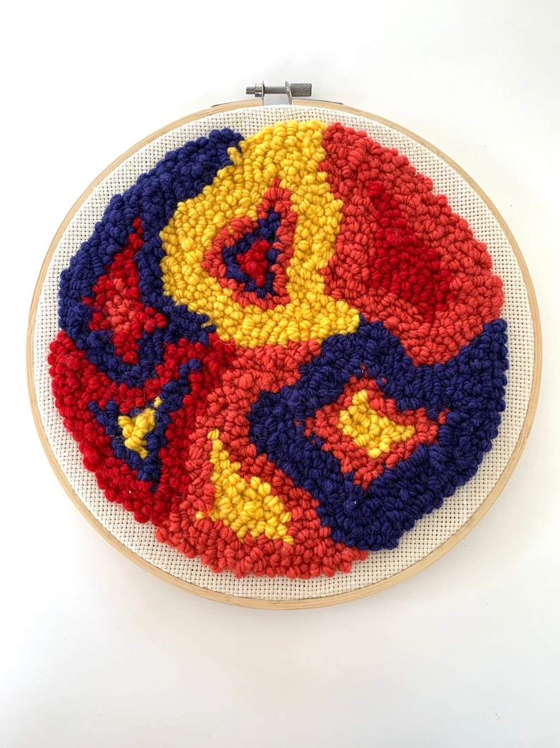 Punch Needle Abstract 10 Hoop Art