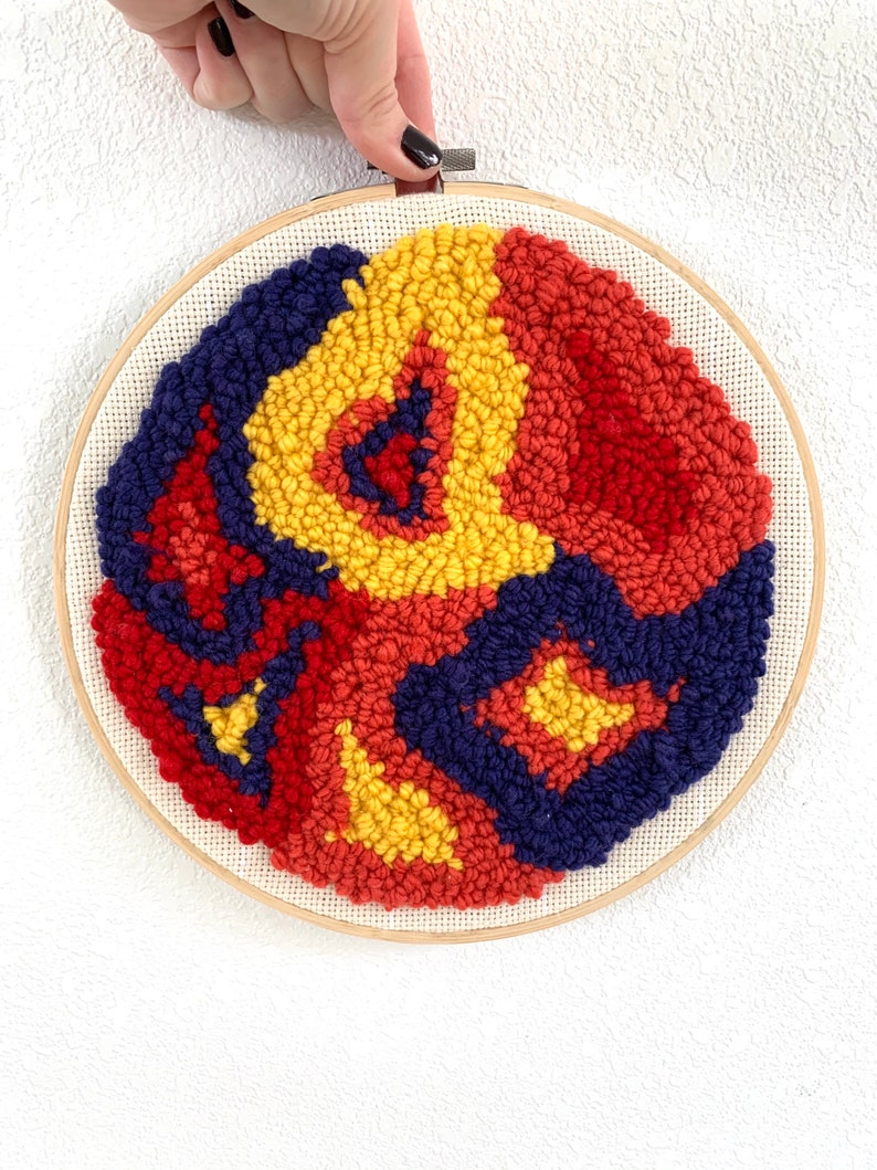 Punch Needle Abstract 10 Hoop Art