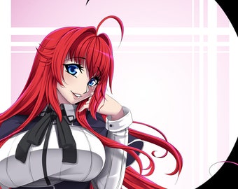 Funny High School Anime DxD Rias Gremory With Friend Poster for