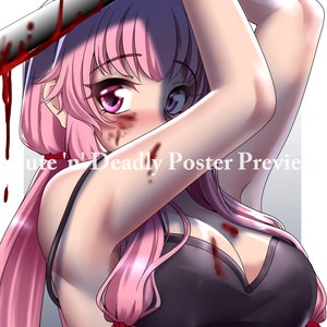 Yuno Gasai Anime Poster Print 2 opções de arte de parede