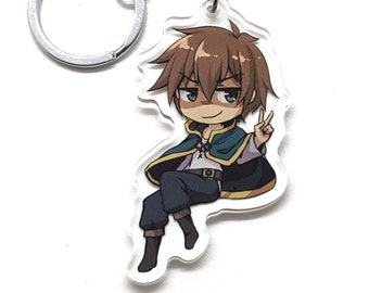 Kazuma Anime Keychain, Double Sided, 2"