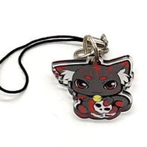 Goth Punk Cat Anime Phone Charm
