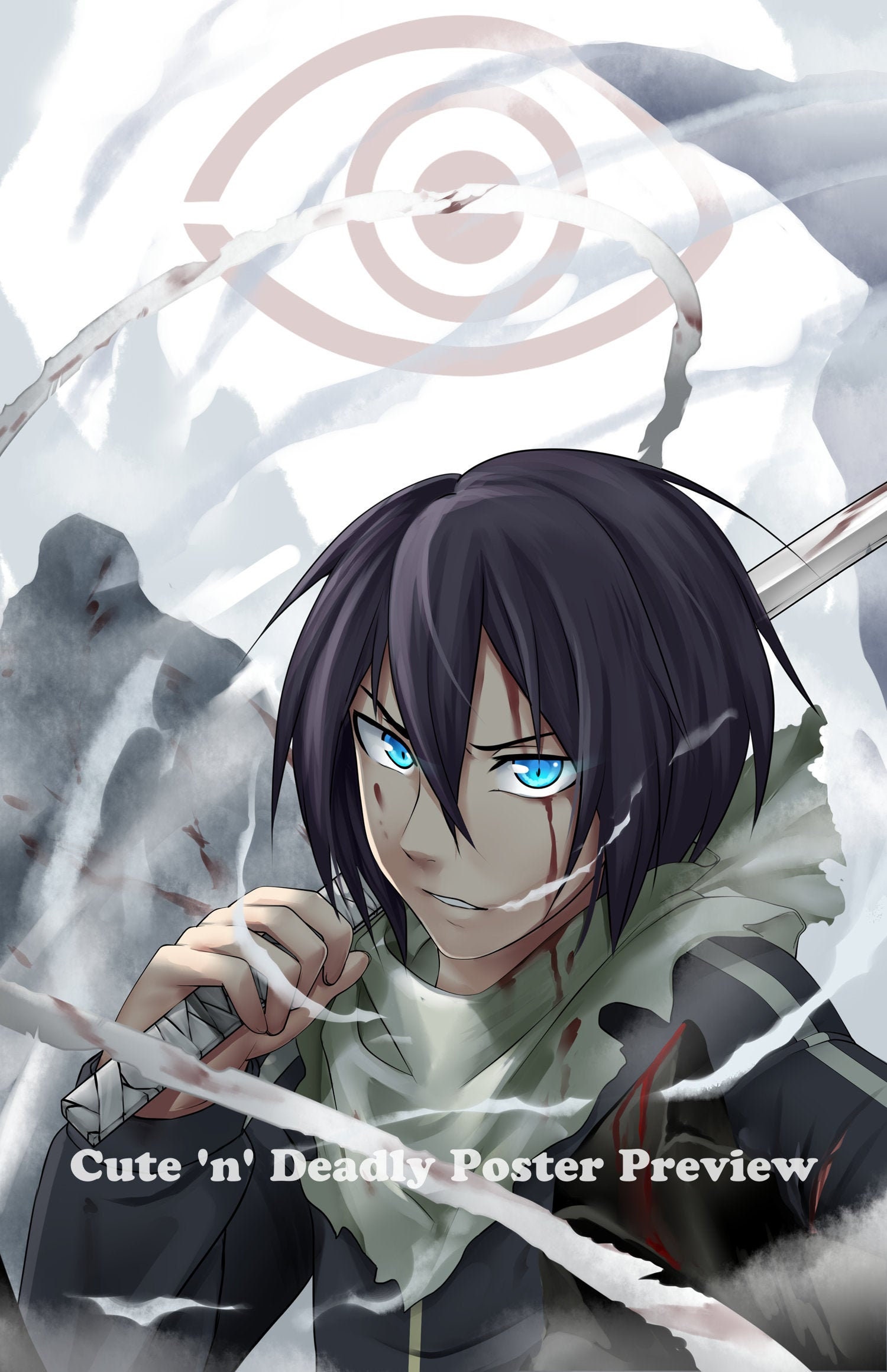 Japanese Art Yato God Noragami Anime Manga For Fans Wood Print by