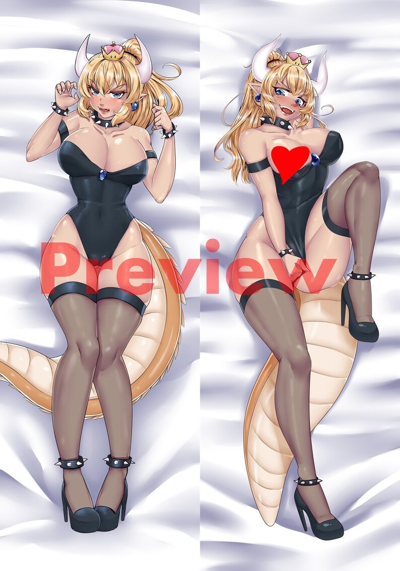 Bowsette ebony dakimakura