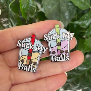 Lustiger Boba Milchtee und Taro Pin Bild 1