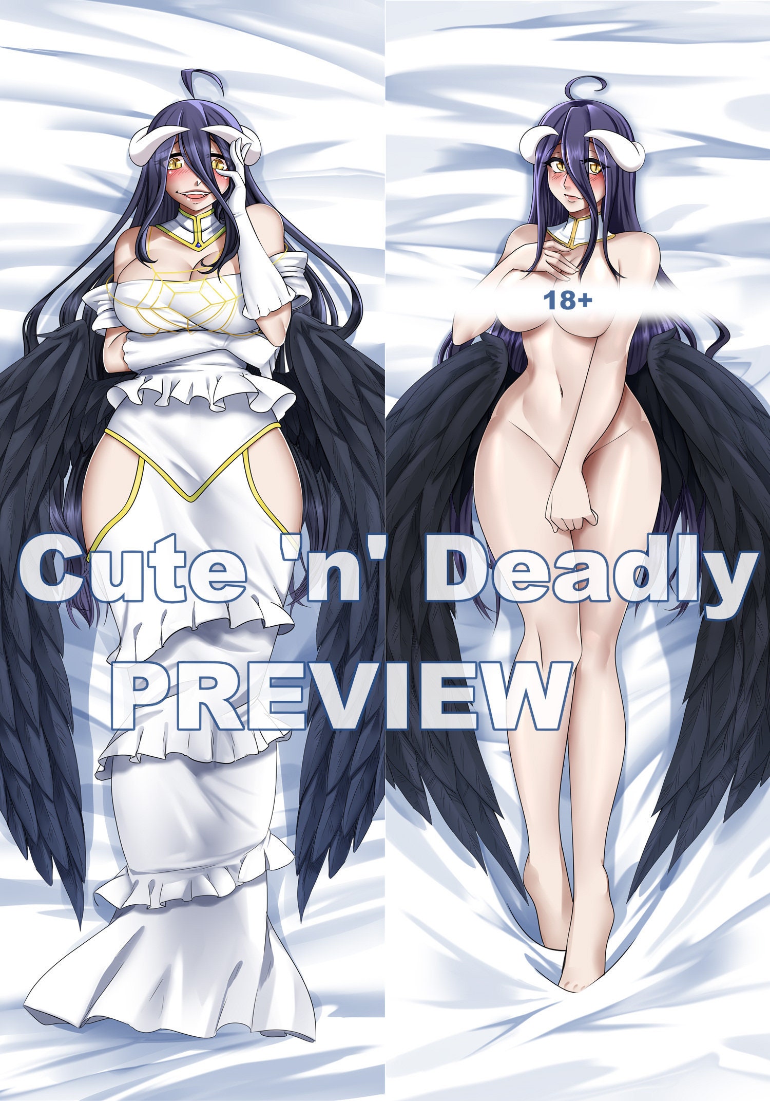 Albedo Overlord Anime Body Pillow Dakimakura Etsy Albedo Overlord Anime Body Pillow Dakimakura Etsy