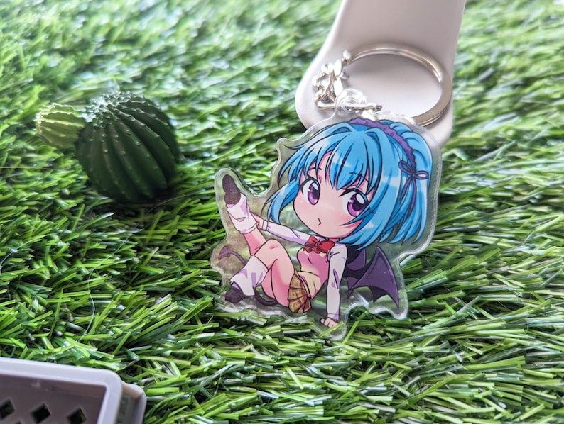 Rosario Vampire Anime cute keychains Moka Kurumu Mizore image 4