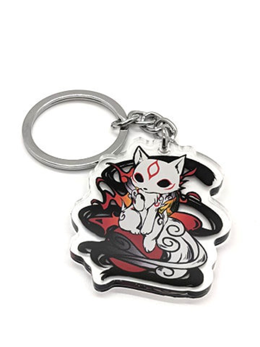 Okami Keychain - Amaterasu Wise Wolf, Double Sided - Etsy