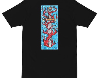 Sword & Flames graphic premium heavyweight tee