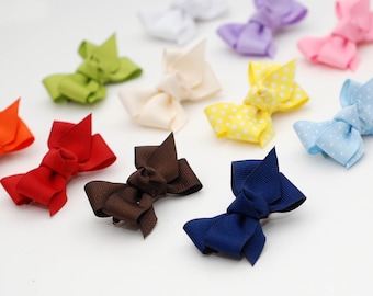 Hair Bow Clips, Set of Hair bows for girls, Bow hair clips, Pigtail Bows, Girls hair accessories