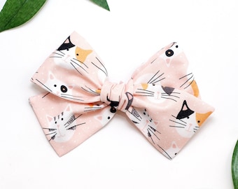 Oversized Hair Bow, 5" Cat Hair Bow, Kitten Hair Bow