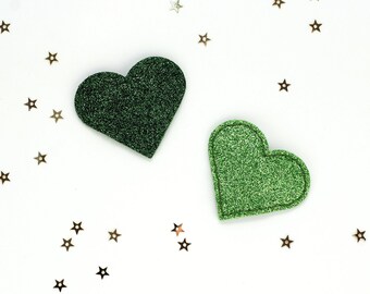 St Patrick's Day Hair Clips, Baby Hair Clips, Heart Snap Clips