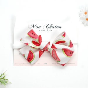 Watermelon Hair Bow, Summer Hair Bow, Fruit Hair Bow, Summer Baby Headband, Watermelon Hair Clip