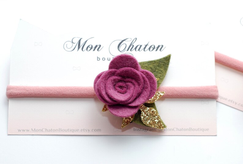 Hair Flower Felt Flower Hair Clip Felt Flower Headband