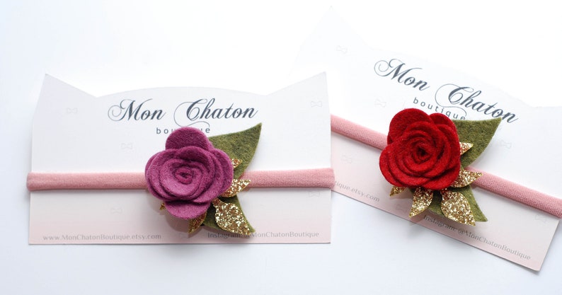 Hair Flower Felt Flower Hair Clip Felt Flower Headband