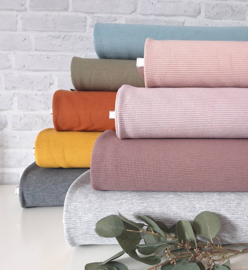 Ottoman Rib Jersey seegrün grün 1450/Meter Etsy