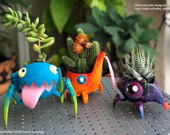 Monster Pots, Paint Your Own - 3D Printed Planter
