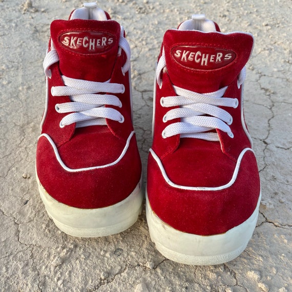 Vintage 90s SKECHERS Cherry Red Suede 
