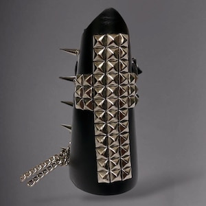 Cross of Damnation Custom Gauntlet Bracer Armor Goth Metal Cuff Punk OOAK