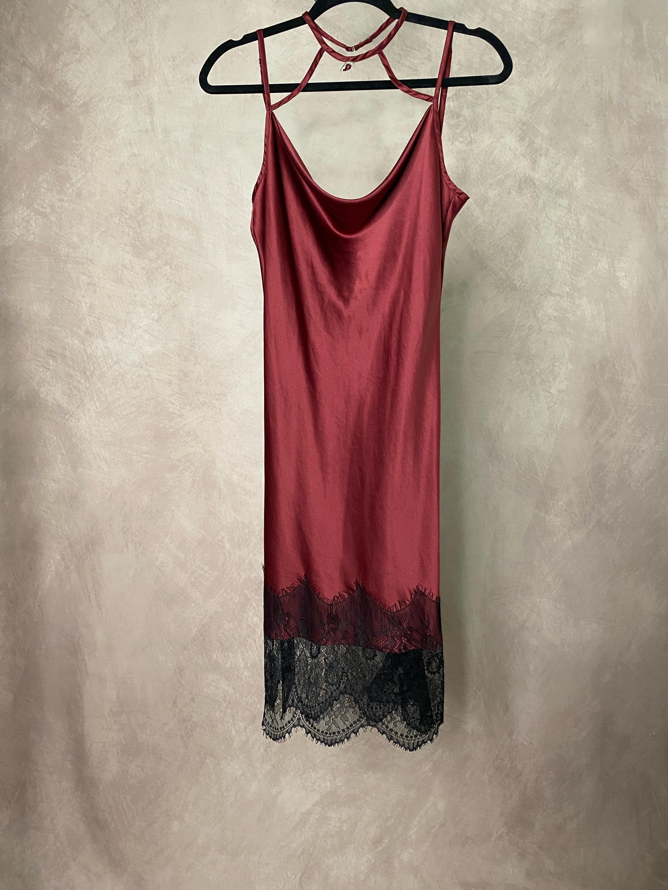 nasty gal burgundy dress Maxi dress