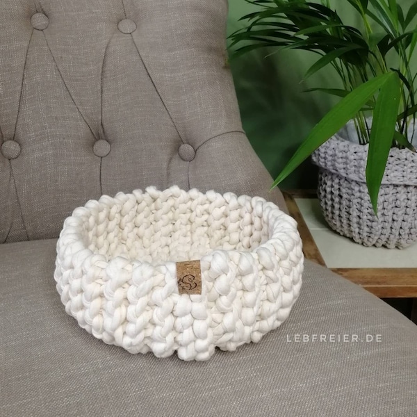 Basket bread basket Utensilo cream/light beige knit knit basket storage