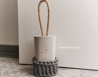 Türstopper - Beton umstrickt Sterne Betontürstopper LebFreier lebfreier