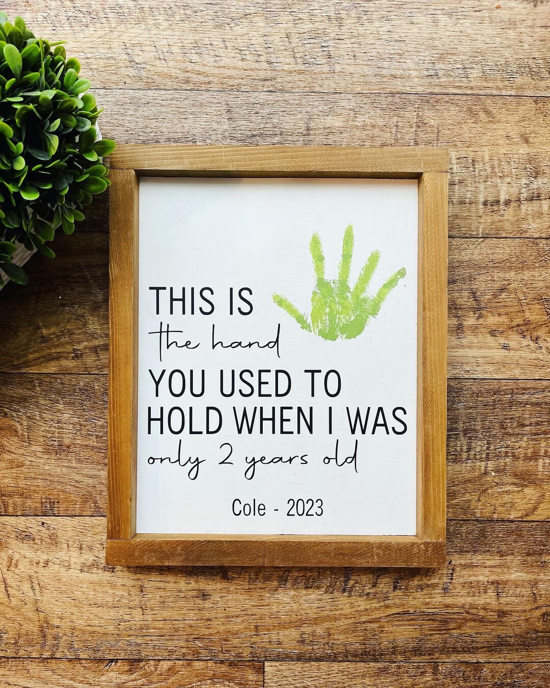 Custom Handprint Gift, DIY Child’s Handprint, Father’s Day Gift, Mother ...