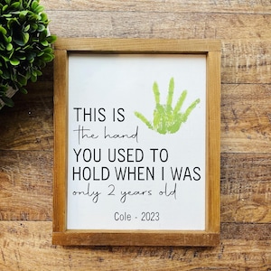 Custom Handprint Gift, DIY Child’s Handprint, Father’s Day Gift, Mother’s Day Gift, Gift For Parents, Personalized Sign, Christmas Gifts
