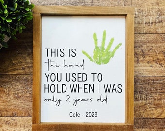 Custom Handprint Gift, DIY Child’s Handprint, Father’s Day Gift, Mother’s Day Gift, Gift For Parents, Personalized Sign, Christmas Gifts
