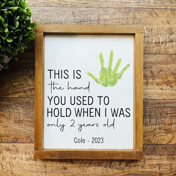 Custom Handprint Gift, DIY Child’s Handprint, Father’s Day Gift, Mother’s Day Gift, Gift For Parents, Personalized Sign, Christmas Gifts