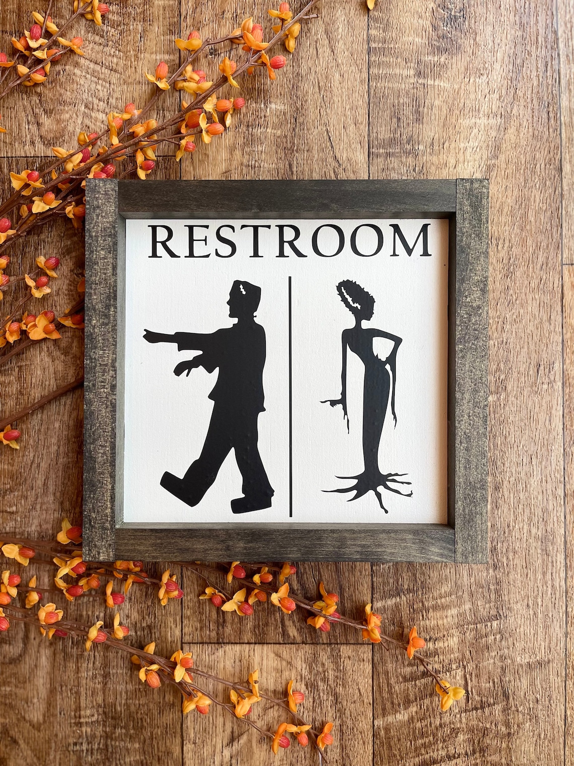 Halloween Decor Restroom Sign Horror Farmhouse Sign - Etsy