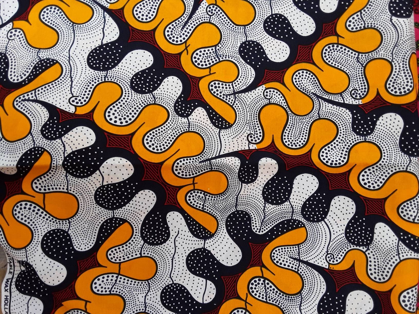 Tissus Africain Véritable Wax 100% Coton. Vendu à La Coupe Partir de 50cm. Wax Hollandais. Largeur 1