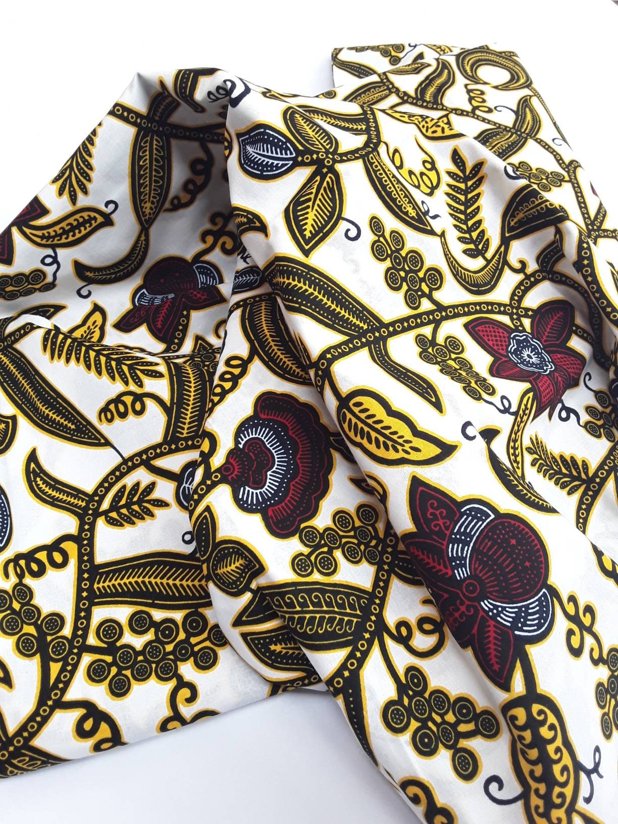 Tissus Africain Véritable Wax 100% Coton. Vendu à La Coupe Partir de 50cm. Wax Hollandais. Largeur 1