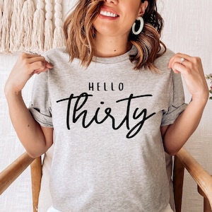 Hello 30 SVG PNG,  30th Birthday, It&#39;s My Birthday, This Is 30, Thirty and Flirty