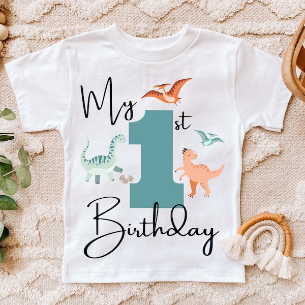 My First Birthday SVG PNG, 1st Dinosaur Birthday SVG, Dinosaur Birthday, It's My First Birthday, Dino Birthday Party