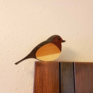 Wooden Bird, Magnetic Bird Decor Accent