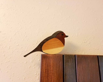 Wooden Bird, Magnetic Bird Decor Accent