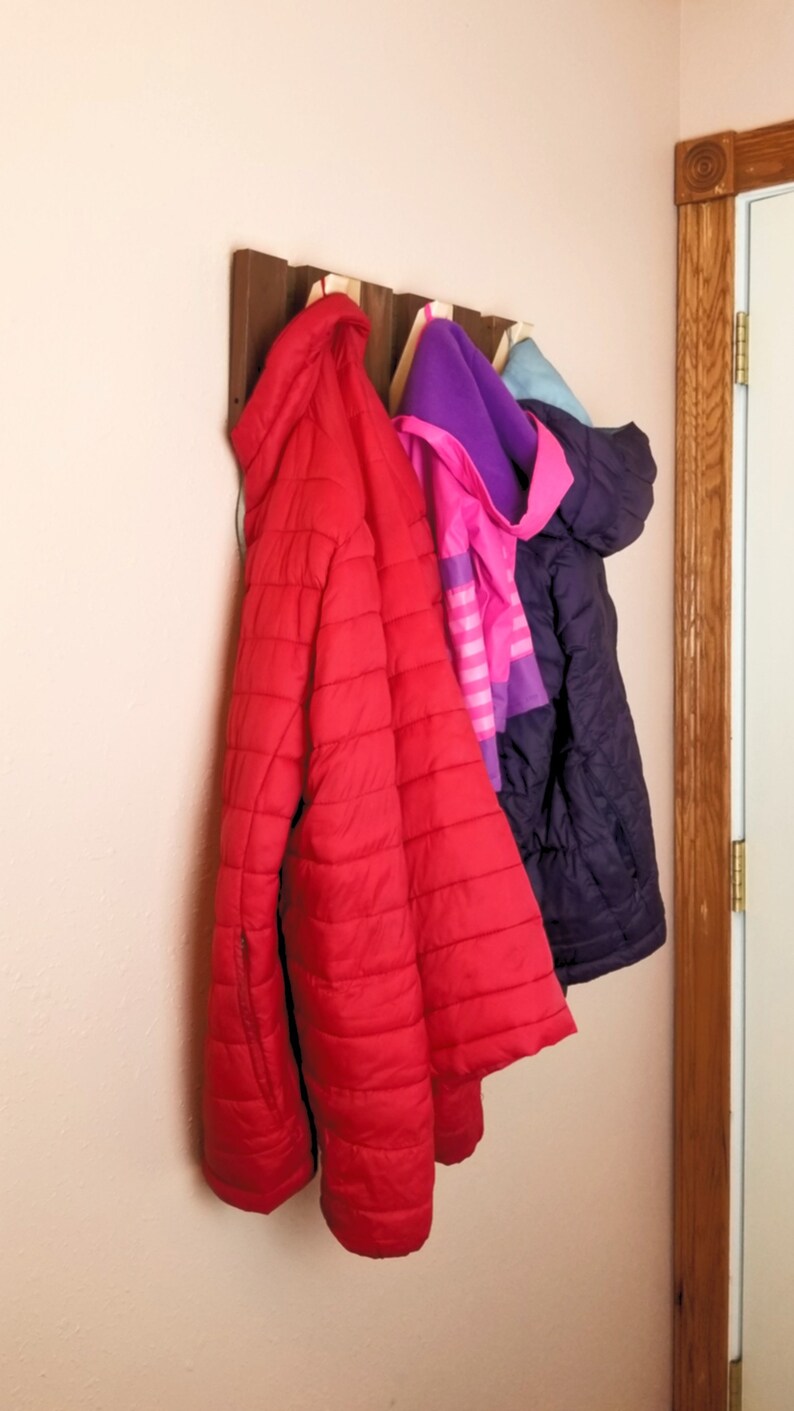 Coat Rack Wood Coat Rack Wall Mount Piano Coat Rack Wood Etsy