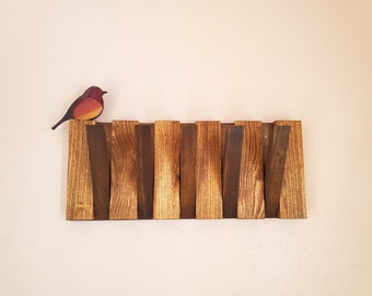 Wooden BIRD Wall Mount COAT Hook Clothing Wall RACKS For Housewarming Gift, Unique Magnet Hardwood Animal Décor Crafted Coat Rack Hooks