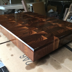 Large Custom Cutting Board Walnut End Grain Butcher Block Handmade Christmas Day Gift - Handmade Wedding Gift