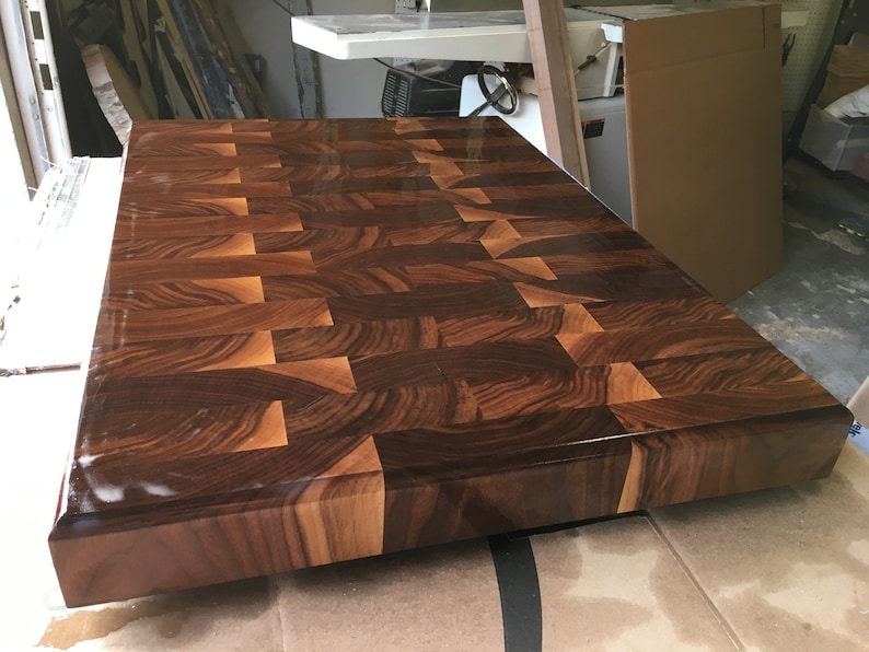 Large Custom Cutting Board Walnut End Grain Butcher Block Etsy