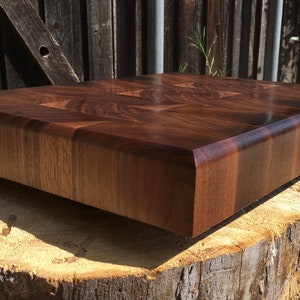 20x14x2&quot; Custom Cutting Board Walnut End Grain Butcher Block Handmade Christmas Gift - Handmade Wedding Gift