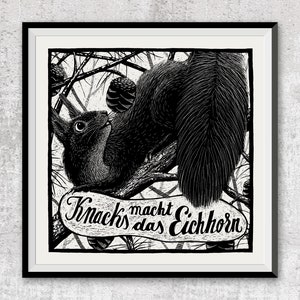 Animal print »Knack macht das Eichhorn«