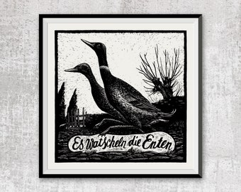 Tierbild »Es watscheln die Enten«