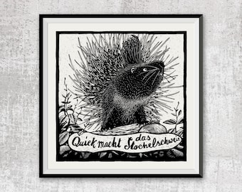 Quiek makes the porcupine