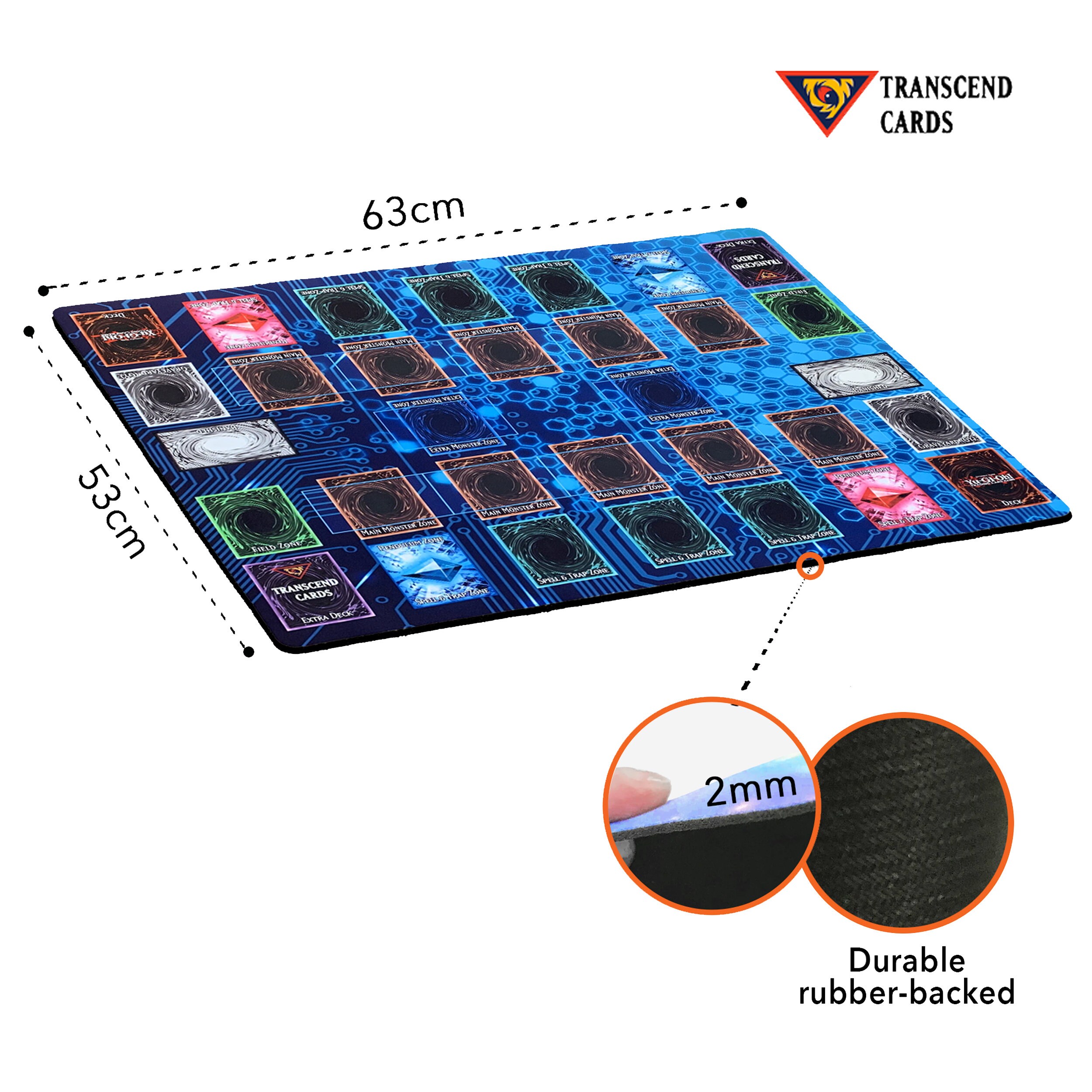 YuGiOh 2 Player Duel Link Zones Custom Playmat Tapete de Etsy