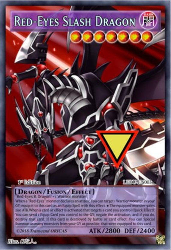 ORICA RedEyes Slash Dragon Full Art Secret Rare Etsy