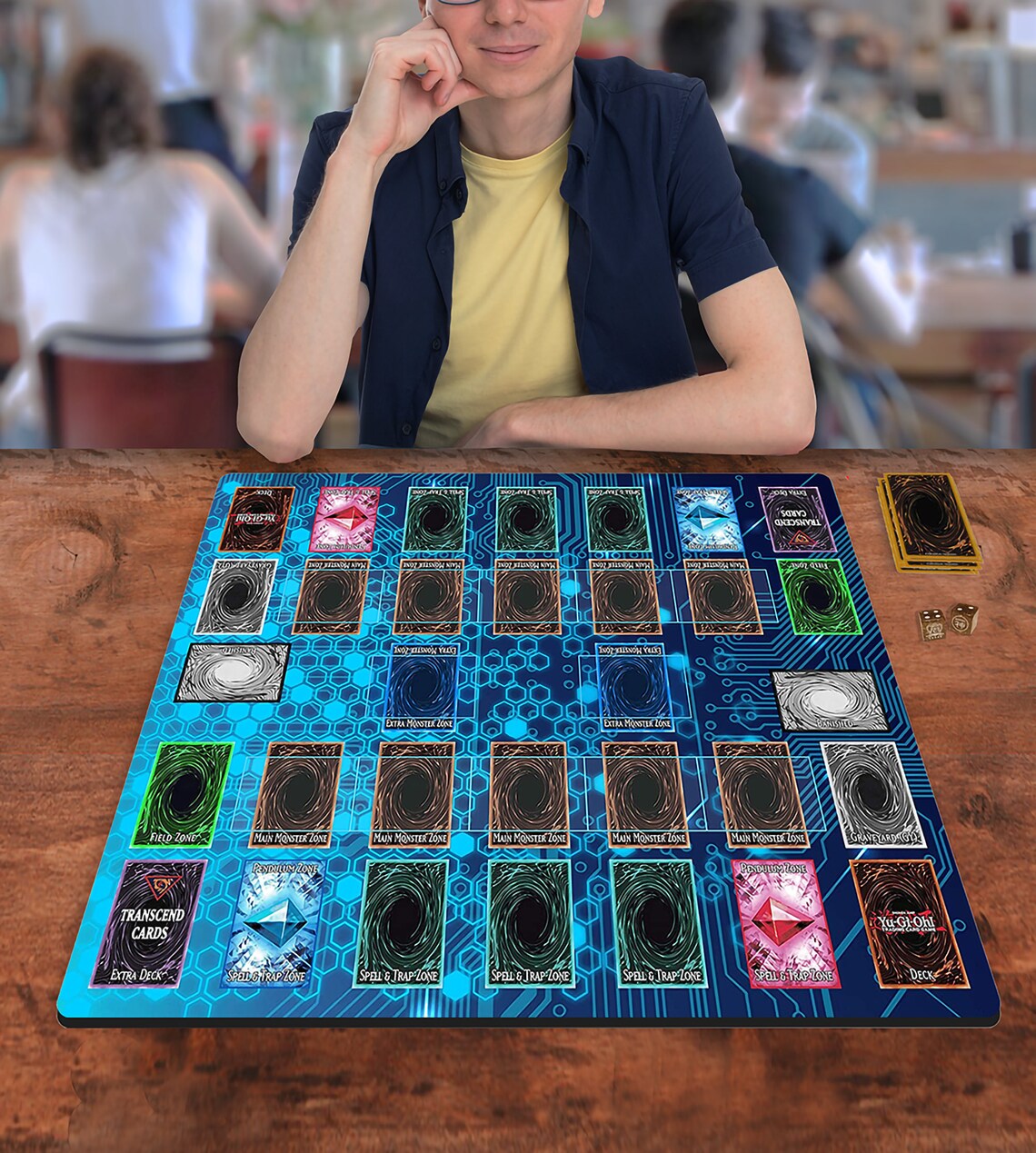 YuGiOh 2 Player Duel Link Zones Custom Playmat Tapete de Etsy