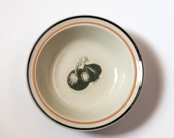 Countryside Stoneware Collection Vegetable Printed Bowl