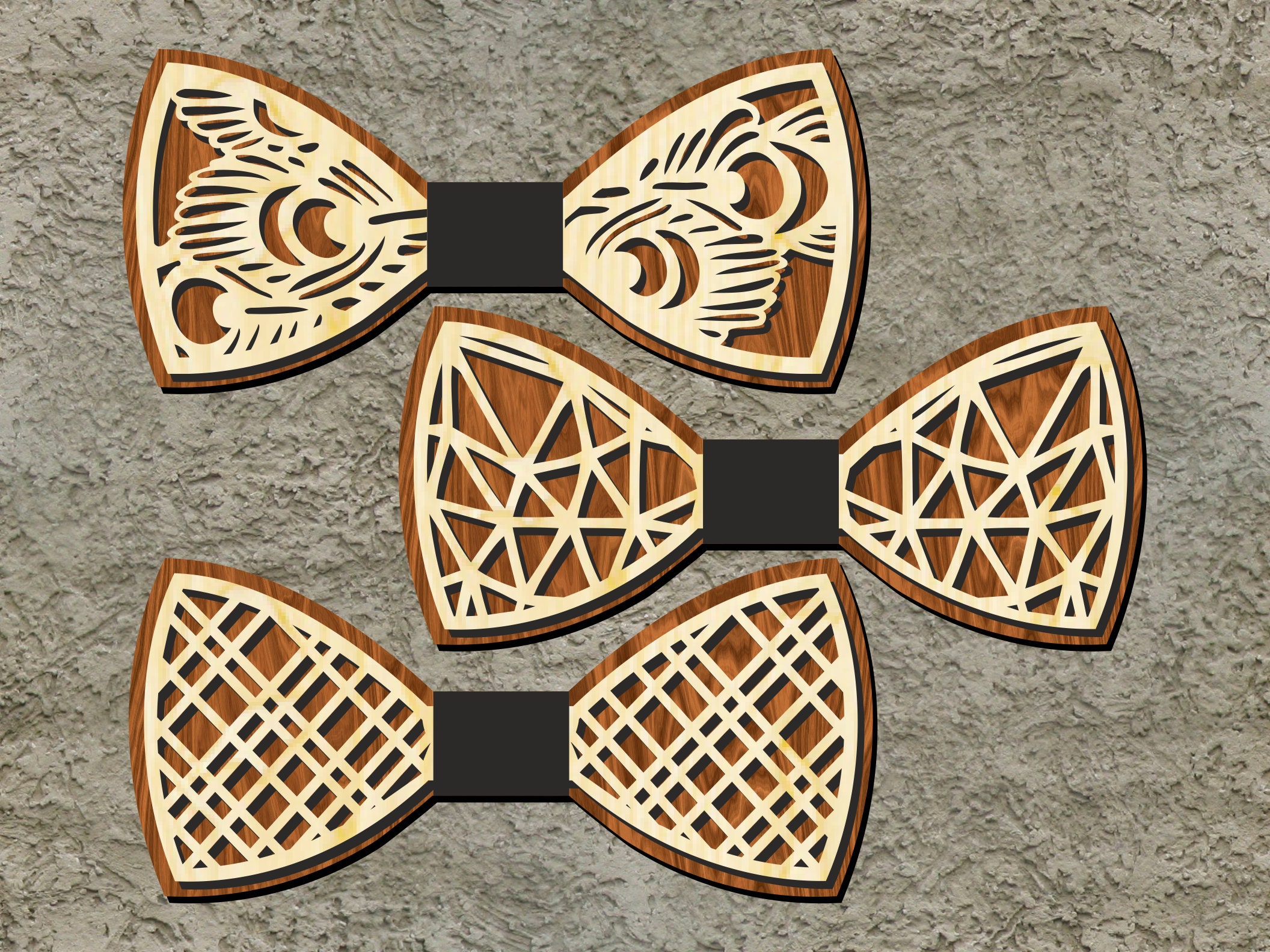 Download Bow Tie Cnc Cutting Files Dxf Ai Svg Cdr Laser Cut Vector Etsy